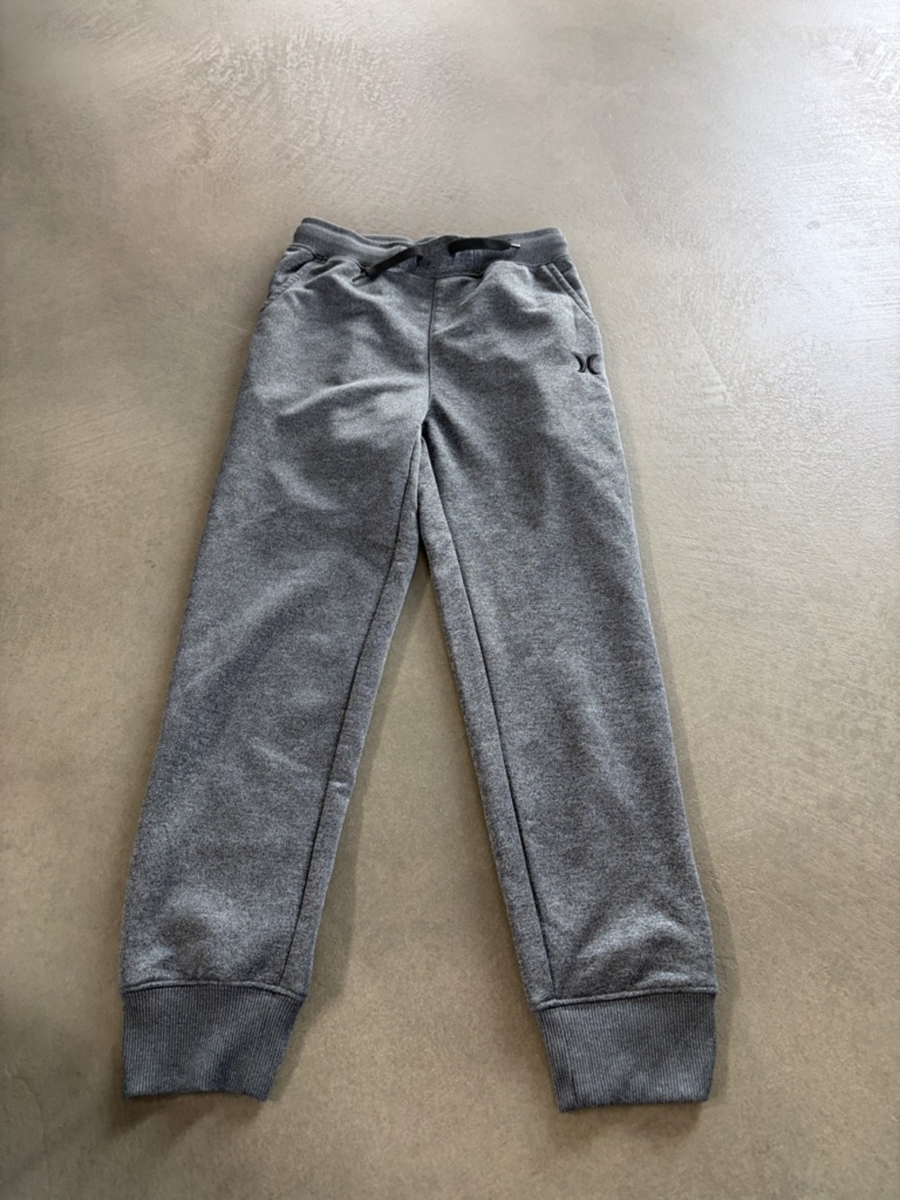 Hurley Kids Gray Fleece Joggers with Logo